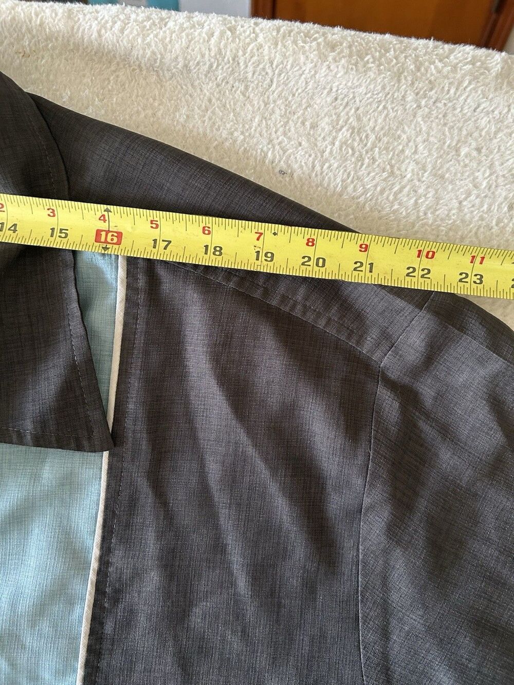 Steady Classics Rockabilly Retro Bowling Shirt 3X Gray Teal Colorblock Cosplay - Picture 5 of 7